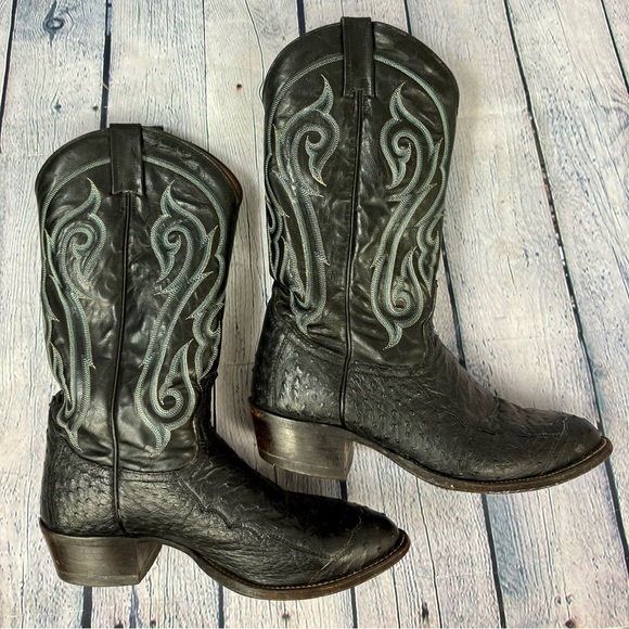 Vintage Exotic Tony Lama El Rey Genuine Ostrich Western CowboyBoots Men’s 9 D